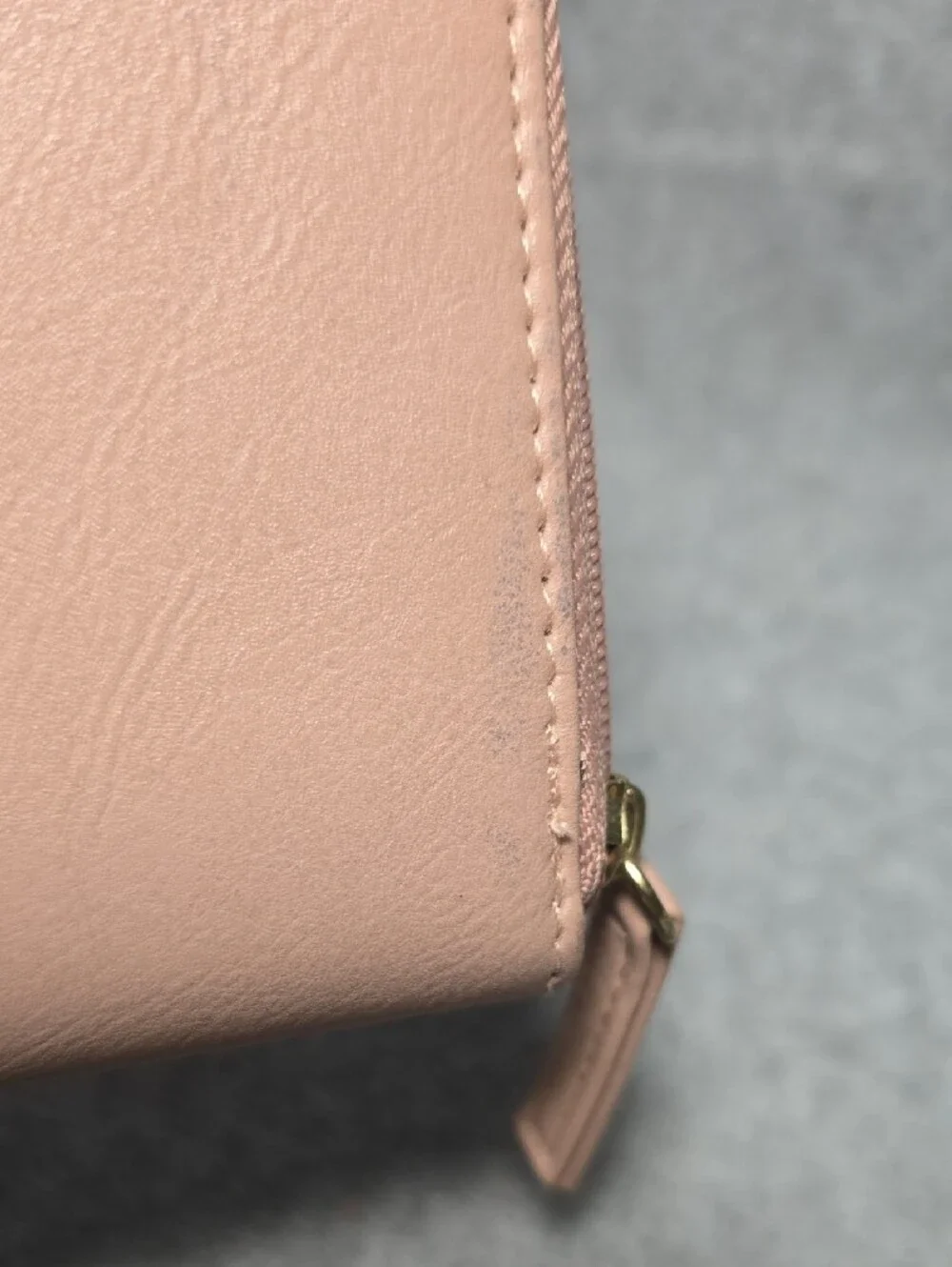 Nicole Miller Pink Zip-Around Wallet with Gold Logo